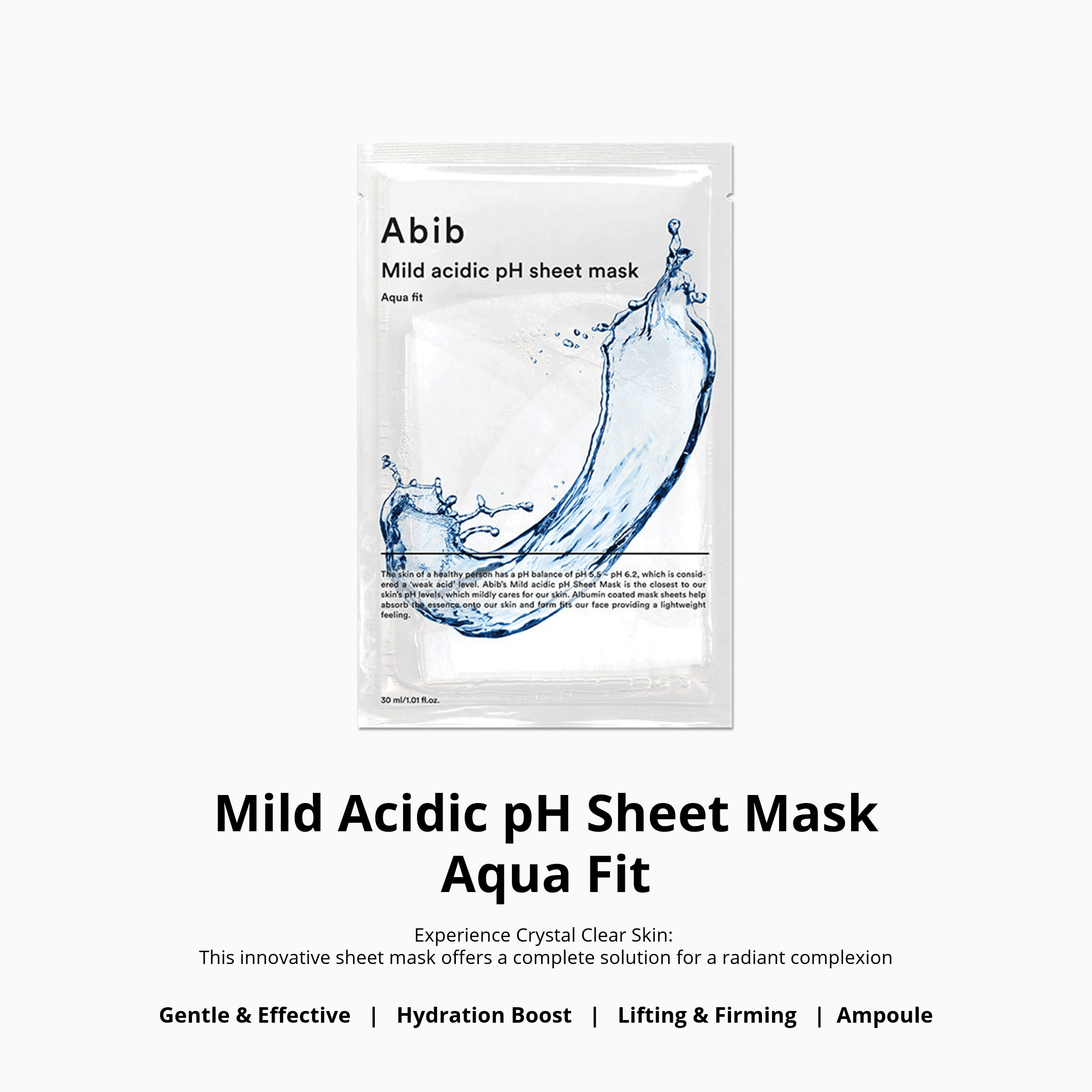 Abib Mild Acidic pH Sheet Mask Aqua Fit