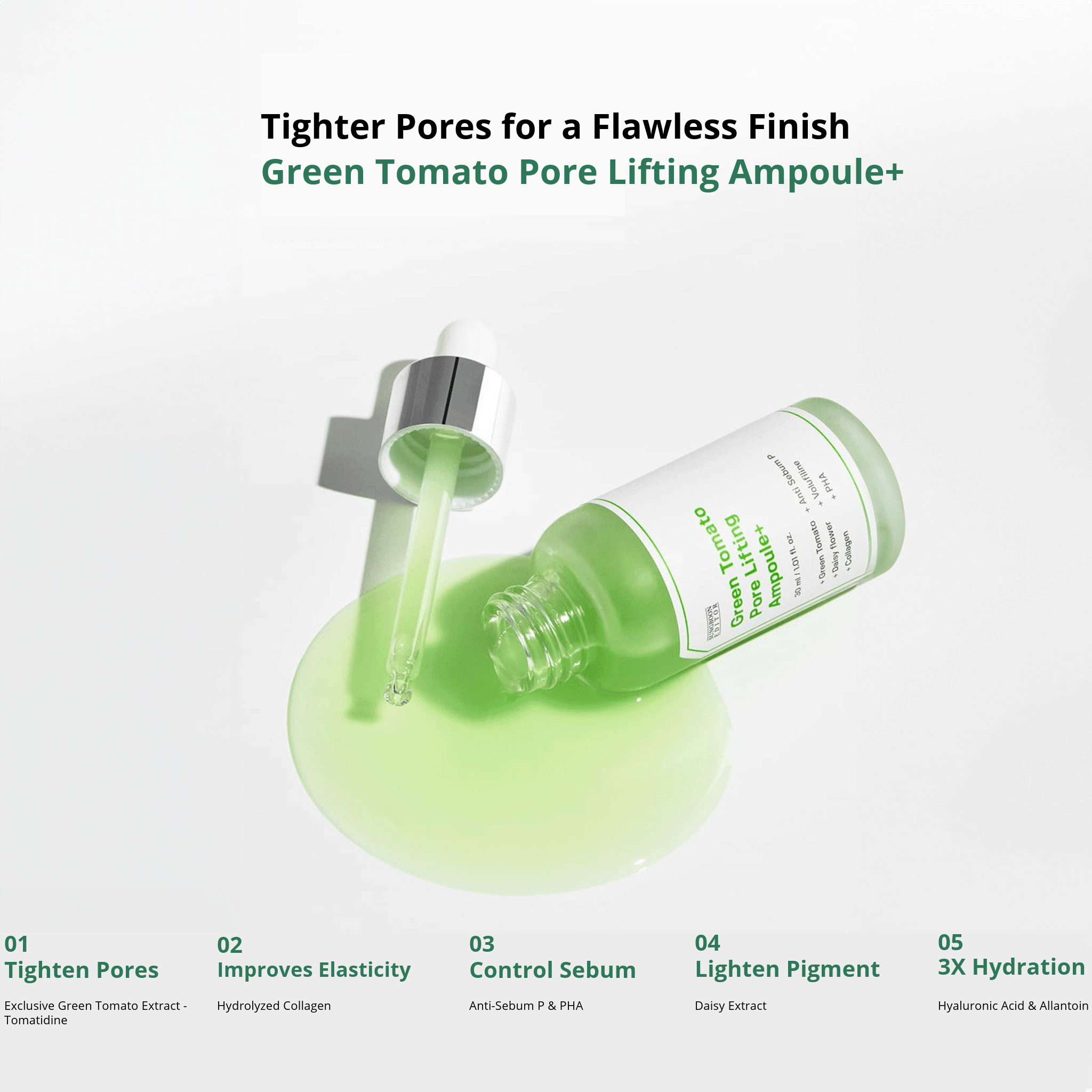 SUNGBOON EDITOR Green Tomato Pore Lifting Ampoule+